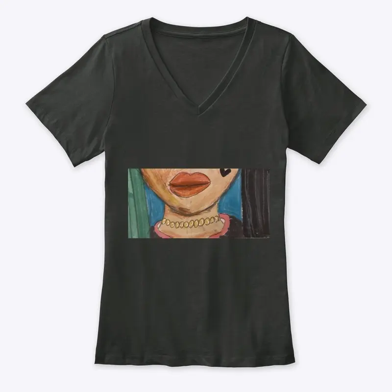 She’s Munchy V-Neck Ladies Tee